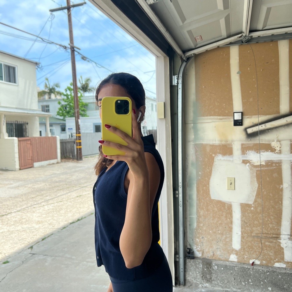 Zara Navy Sleeveless Top - Picture 2 of 5